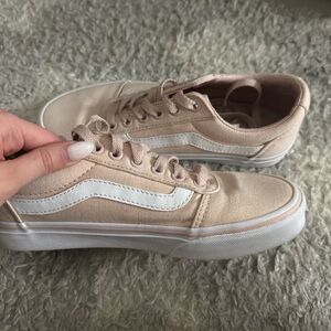 Vans Women's Beige Canvas Sneakers